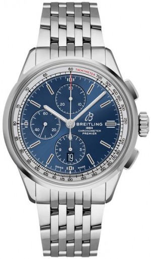 Breitling Premier Chronograph 42 Blue Dial Orologio da uomo con quadrante blu A13315351C1A1