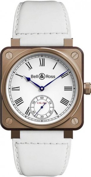 Bell & Ross Aviation Instruments Orologio da uomo con quadrante bianco BR01-CM-203-B-V-032