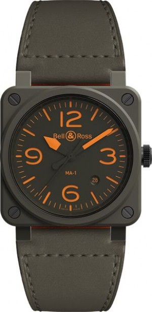 Bell & Ross Instruments Orologio da Pilota per uomo Bell & Ross Instruments BR0392-KAO-CE/SCA