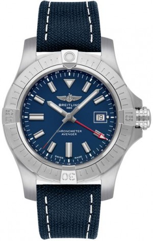Breitling Avenger Automatic GMT 45 Blue Dial Orologio da uomo con quadrante blu A32395101C1X1