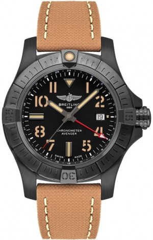 Breitling Avenger Automatic GMT 45 Orologio da uomo in titanio nero V32395101B1X1