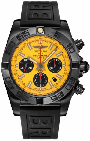 Breitling Chronomat 44 Blacksteel Yellow Dial Orologio da uomo con quadrante giallo MB0111C3/I531-262S