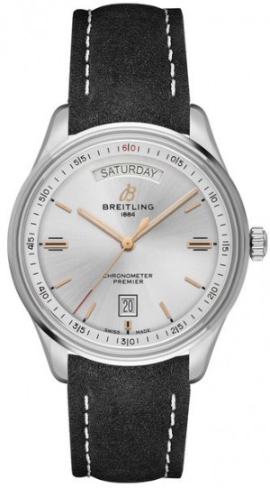 Breitling Premier Automatic Day & Date 40 Silver Dial Orologio da uomo A45340211G1X4