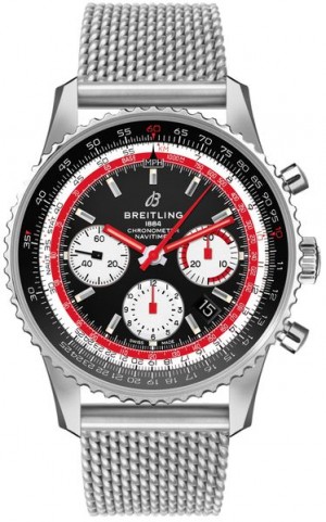 Breitling Navitimer B01 Cronografo 43 Swissair Steel Watch AB01211B1B1A1 / 154A