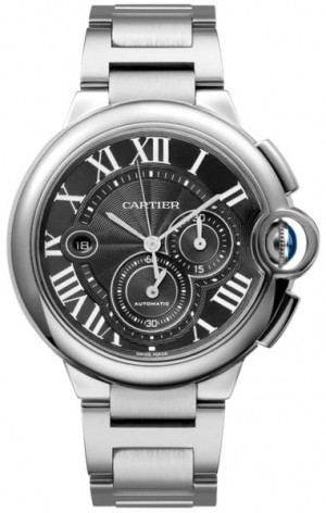 Cartier Ballon Bleu Black Dial Chronograph Orologio da uomo con quadrante nero W6920025