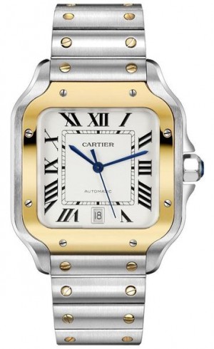 Orologio Cartier Santos De Cartier Silver Dial Orologio da uomo W2SA0006