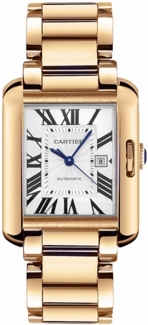 Cartier Tank Anglaise Solid Solido in oro rosa 18 carati Orologio di lusso da donna W5310003