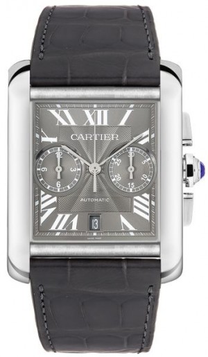 Cartier Tank MC Grey Dial Chronograph Orologio da uomo con quadrante grigio W5330008