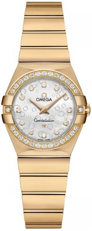Omega Constellation Diamond & Solid Yellow Gold Ladies Luxury Watch 123.55.24.60.55.016