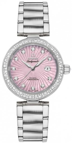 Orologio di lusso Omega De Ville Ladymatic Pearl Pink Dial & Diamond Donna 425.35.34.20.57.001