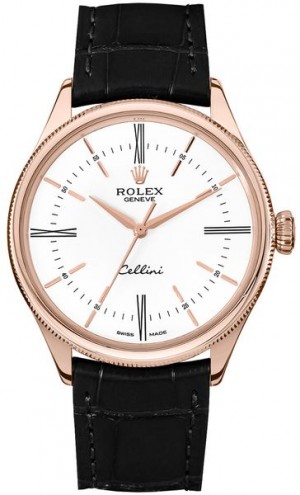 Rolex Cellini Time White Dial 39mm Orologio da uomo di lusso 50505