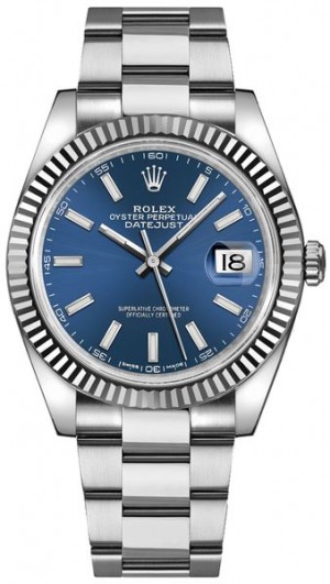 Orologio Rolex Datejust 41 Blue Dial Oyster Bracciale Oyster Bracciale 126334