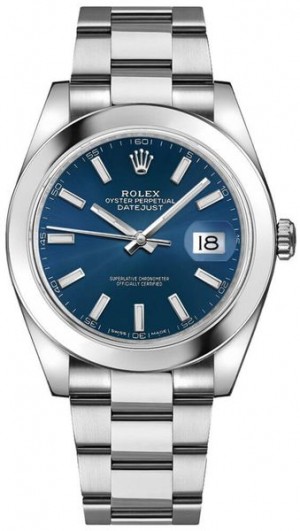 Rolex Datejust 41 Blue Dial Orologio da uomo 126300