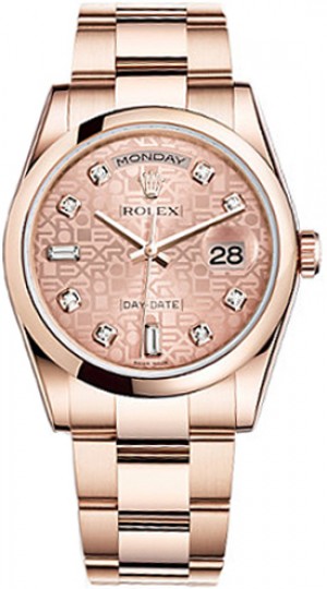 Orologio Rolex Day-Date 36 Pink Jubilee Dial Watch 118205