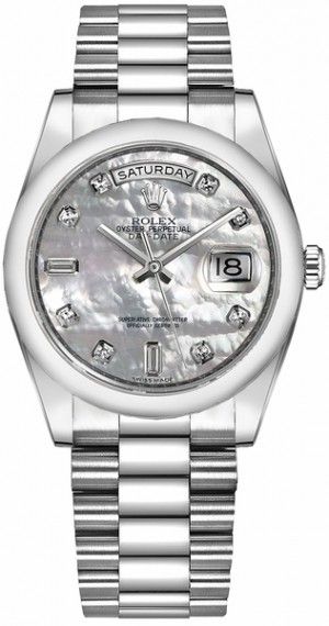 Orologio Rolex Day-Date 36 Madreperla Platinum Watch 118206