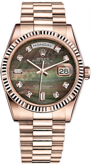 Rolex Day-Date 36 Orologio da uomo in oro rosa 18 carati massiccio 118235