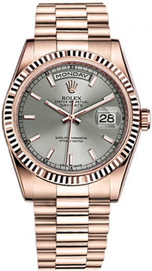 Rolex Day-Date 36 Orologio automatico da uomo in oro rosa 118235