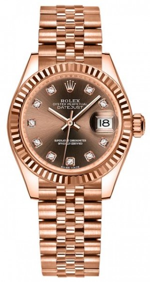 Rolex Lady-Datejust 28 Diamond Hour Markers Orologio da donna 279175