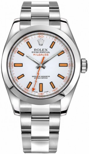 Orologio Rolex Milgauss Orologio automatico da uomo con quadrante bianco 116400