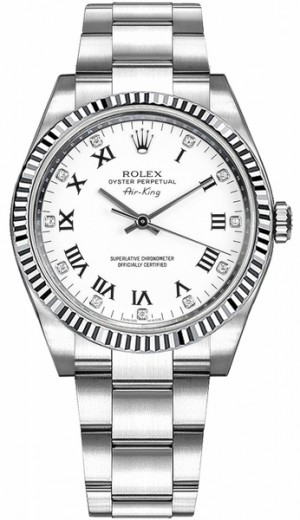 Rolex Oyster Perpetual Air-King Diamond Watch 114234