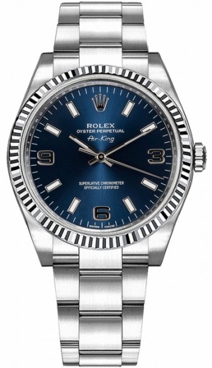 Rolex Oyster Perpetual Air-King Blue Dial Watch 114234