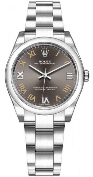Rolex Oyster Perpetual 31 Orologio da donna con quadrante grigio scuro 177200