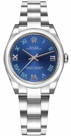 Rolex Oyster Perpetual 31 Orologio da donna con quadrante blu 177200