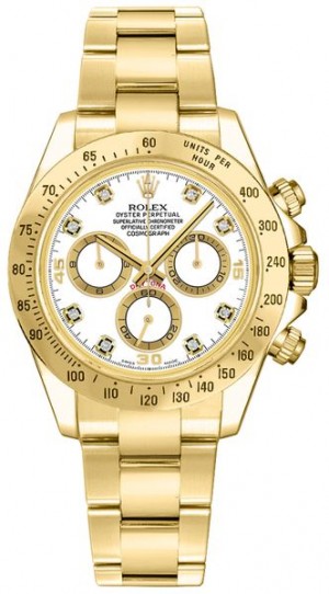 Rolex Cosmograph Daytona White Diamond Dial Watch 116528