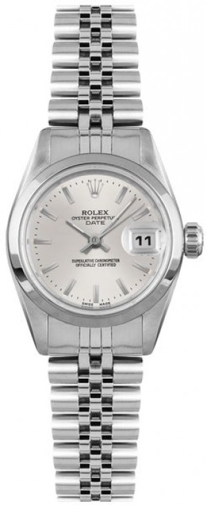 Orologio Rolex Oyster Perpetual Date 26 Silver Dial Orologio da donna 79160