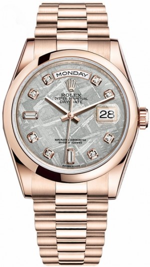 Rolex Day-Date 36 Diamond Gold Watch 118205