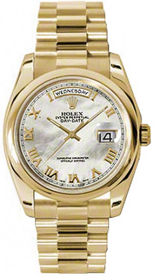 Rolex Day-Date 36 Orologio d'oro in madreperla 118208