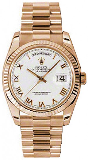 Rolex Day-Date 36 Orologio di lusso da uomo in oro rosa 118235