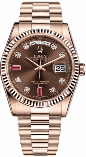 Rolex Day-Date 36 Orologio di lusso in oro rosa 118235
