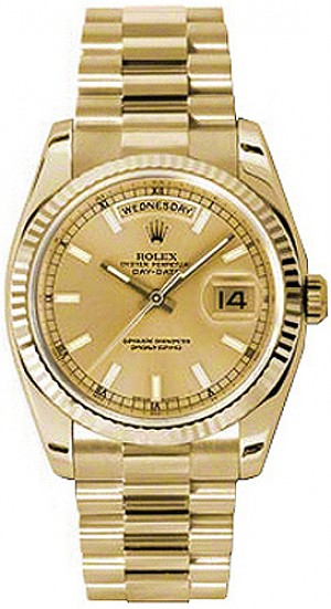 Rolex Day-Date 36 Orologio di lusso in oro giallo 118238