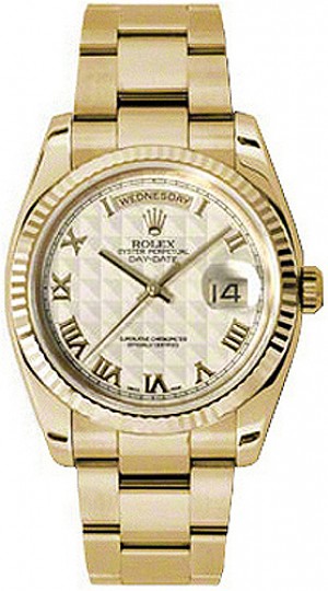 Rolex Day-Date 36 Orologio d'oro con quadrante d'avorio 118238