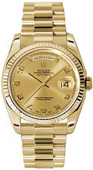 Rolex Day-Date 36 Orologio d'oro giallo 18 carati 118238