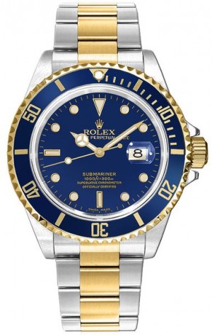 Rolex Submariner Date Blue Dial Orologio da uomo con quadrante blu 16613LB