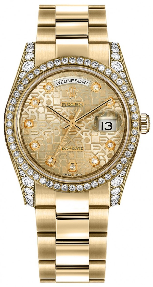 Orologio 118388 Rolex Day Date oro più economico quadrante Diamond ...